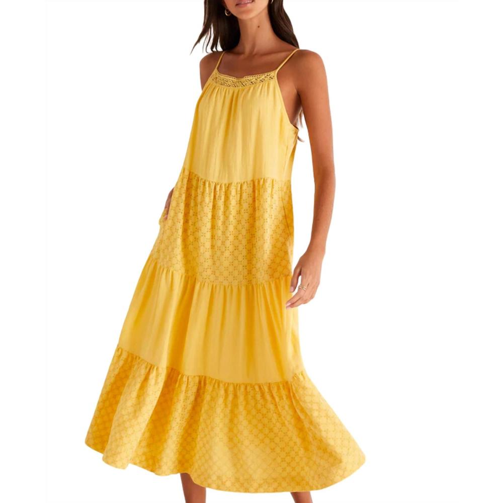 NEW Z SUPPLY dalilah eyelet midi dress in maze - Picture 2 of 6